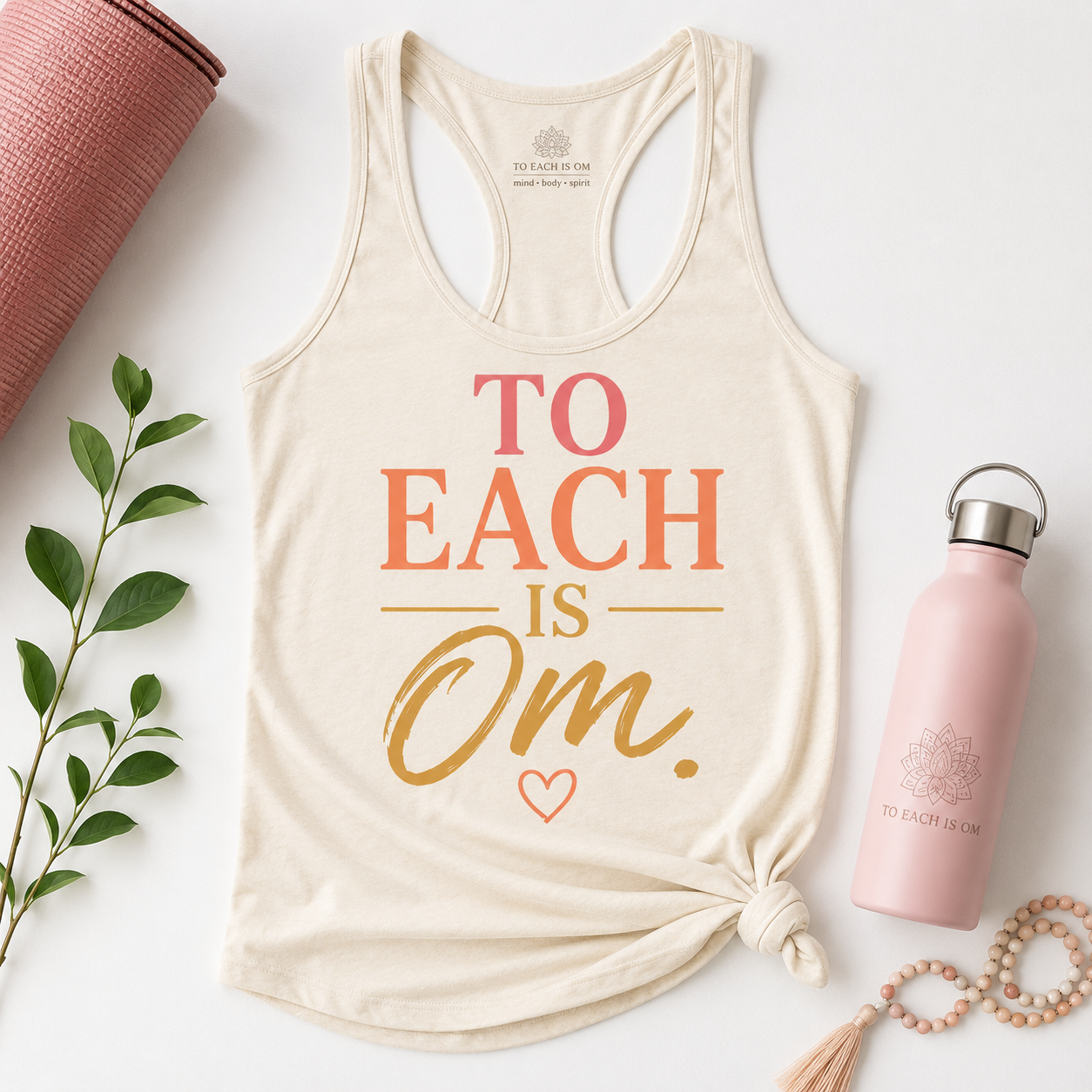 To Each is Om Racerback Tank